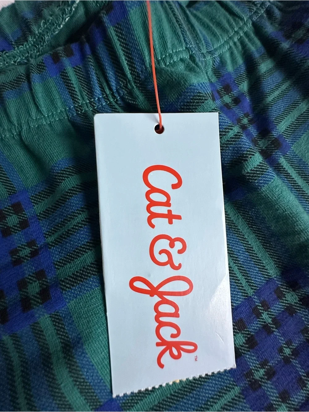 Cat & Jack Green and Blue Plaid Kids Leggings